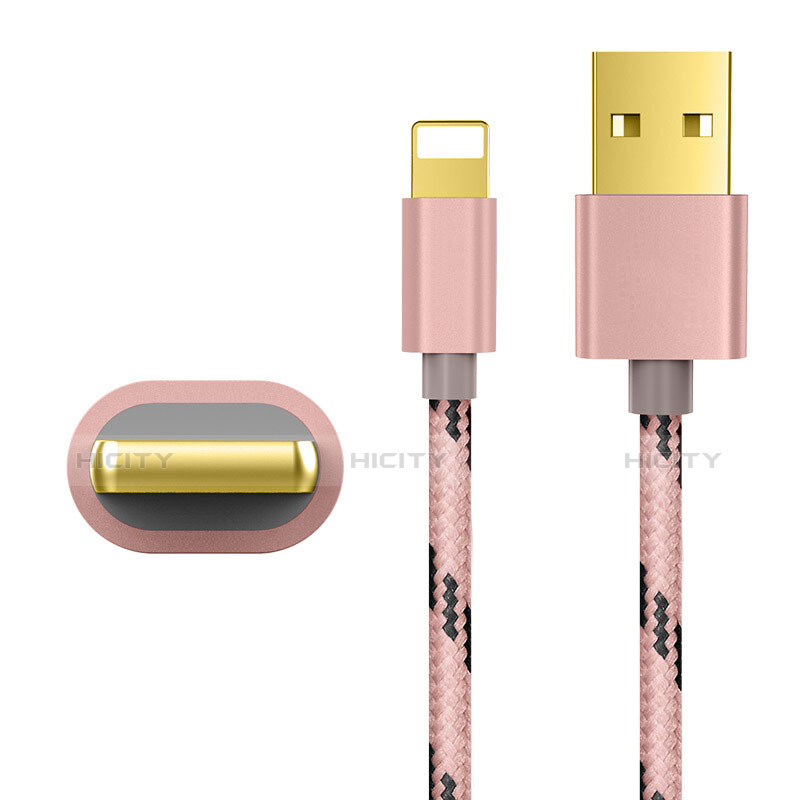 Cavo da USB a Cavetto Ricarica Carica L01 per Apple iPad Mini 3 Oro Rosa
