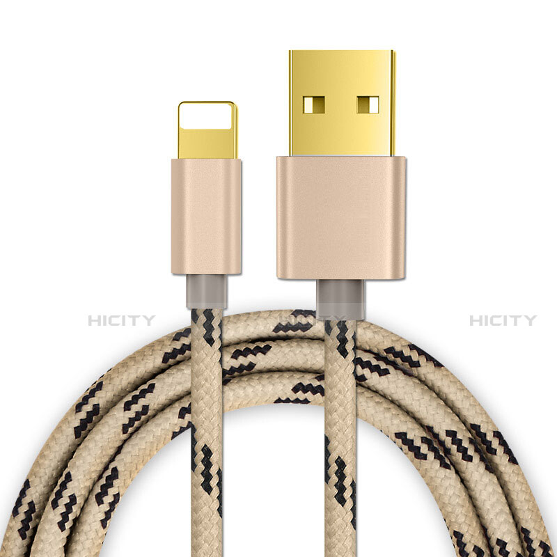 Cavo da USB a Cavetto Ricarica Carica L01 per Apple iPhone 13 Pro Max Oro