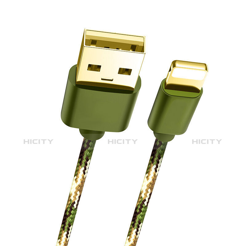 Cavo da USB a Cavetto Ricarica Carica L03 per Apple iPad 10.2 (2020) Verde