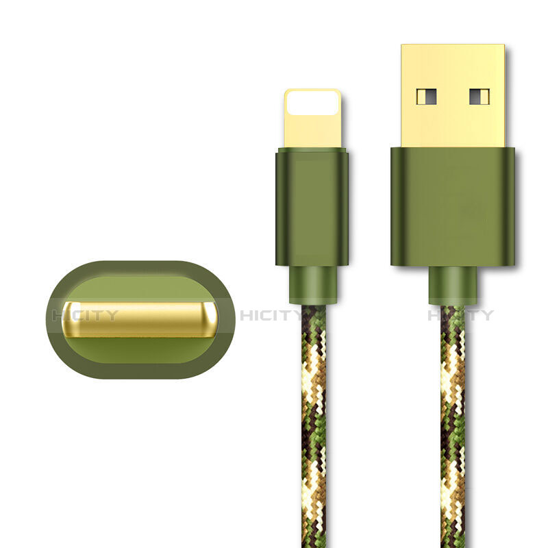 Cavo da USB a Cavetto Ricarica Carica L03 per Apple iPad Pro 12.9 Verde