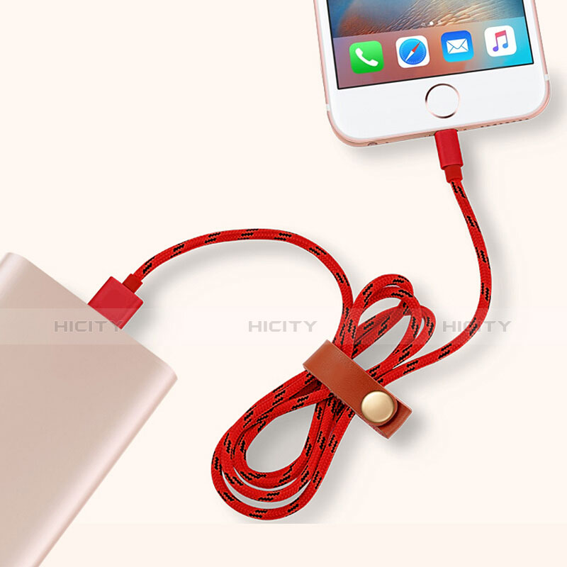 Cavo da USB a Cavetto Ricarica Carica L05 per Apple iPad Mini 2 Rosso