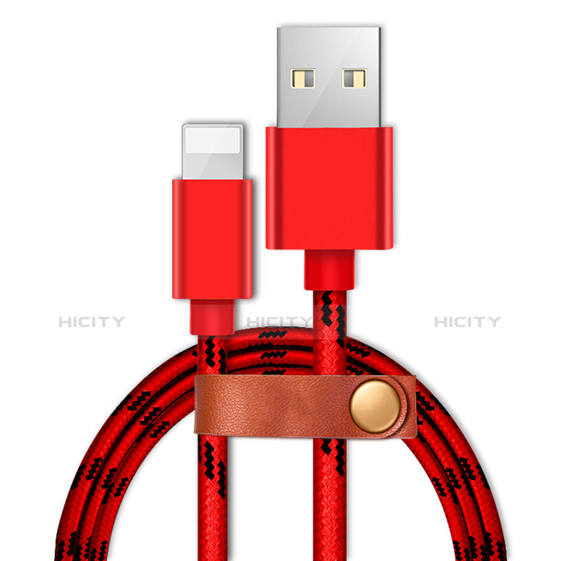 Cavo da USB a Cavetto Ricarica Carica L05 per Apple iPhone 6 Plus Rosso