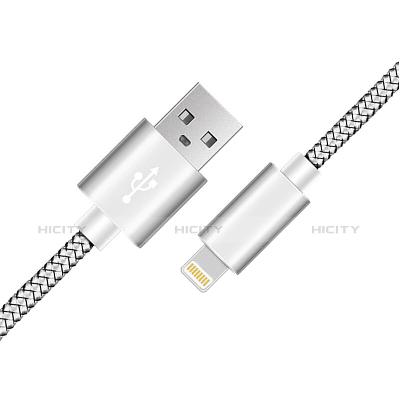 Cavo da USB a Cavetto Ricarica Carica L07 per Apple iPad 10.2 (2020) Argento