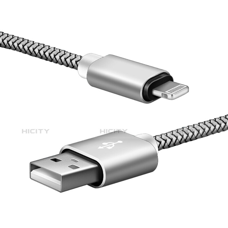 Cavo da USB a Cavetto Ricarica Carica L07 per Apple iPad Mini 2 Argento