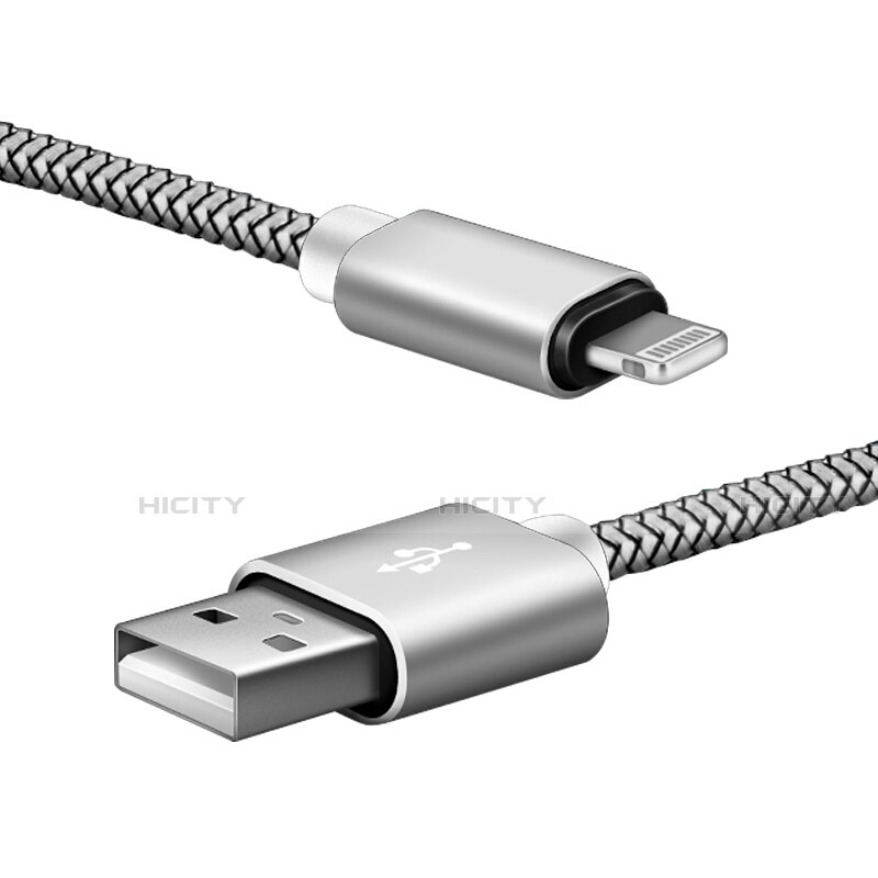 Cavo da USB a Cavetto Ricarica Carica L07 per Apple iPhone 12 Argento