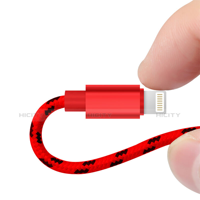 Cavo da USB a Cavetto Ricarica Carica L10 per Apple iPad Mini 2 Rosso