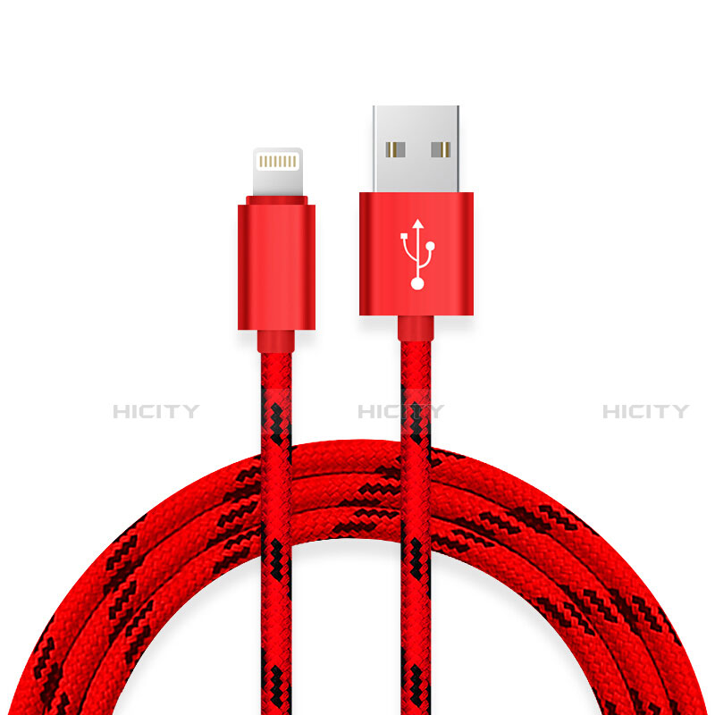 Cavo da USB a Cavetto Ricarica Carica L10 per Apple iPhone 14 Rosso