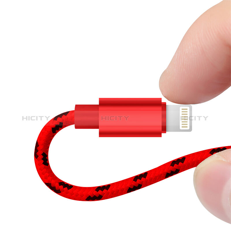 Cavo da USB a Cavetto Ricarica Carica L10 per Apple New iPad 9.7 (2018) Rosso