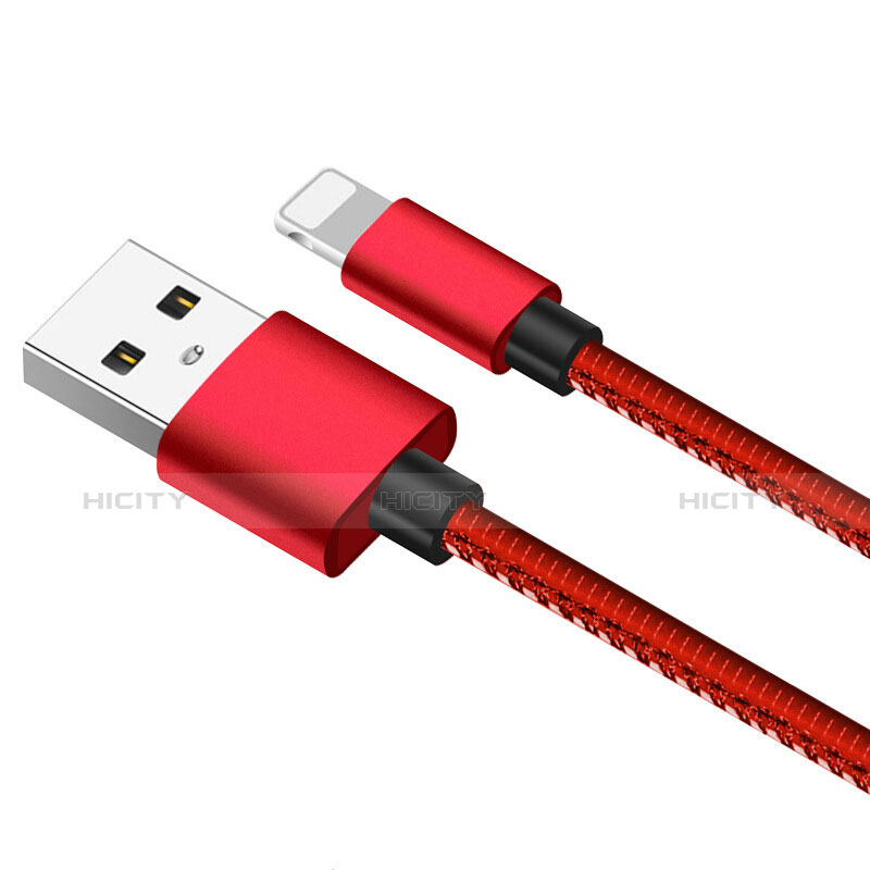 Cavo da USB a Cavetto Ricarica Carica L11 per Apple iPad Mini 2 Rosso