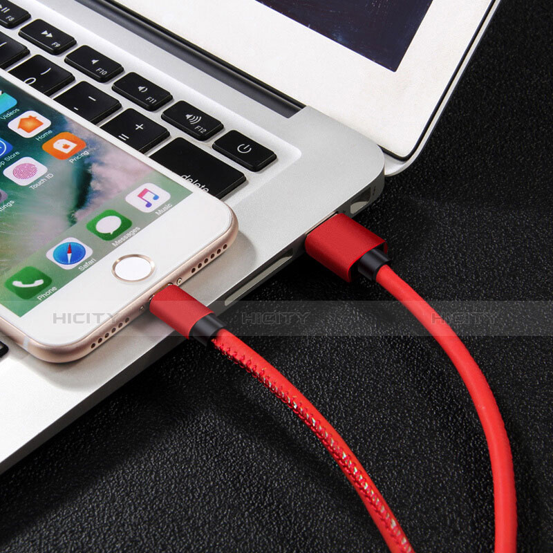 Cavo da USB a Cavetto Ricarica Carica L11 per Apple iPad Mini 4 Rosso