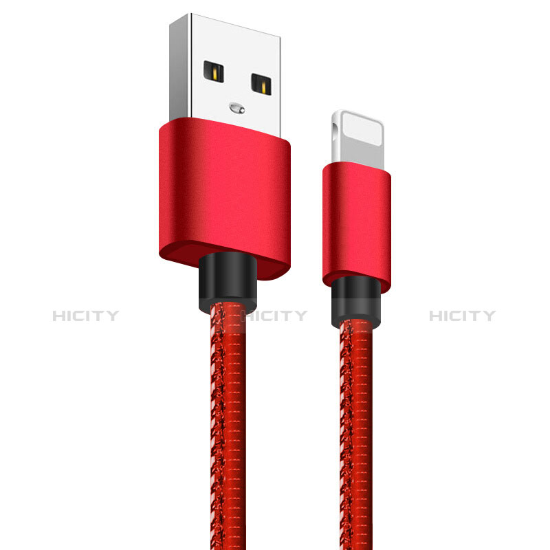 Cavo da USB a Cavetto Ricarica Carica L11 per Apple iPhone Xs Max Rosso