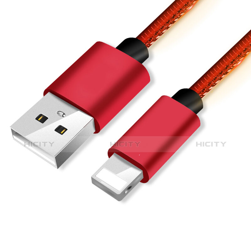 Cavo da USB a Cavetto Ricarica Carica L11 per Apple iPhone Xs Max Rosso