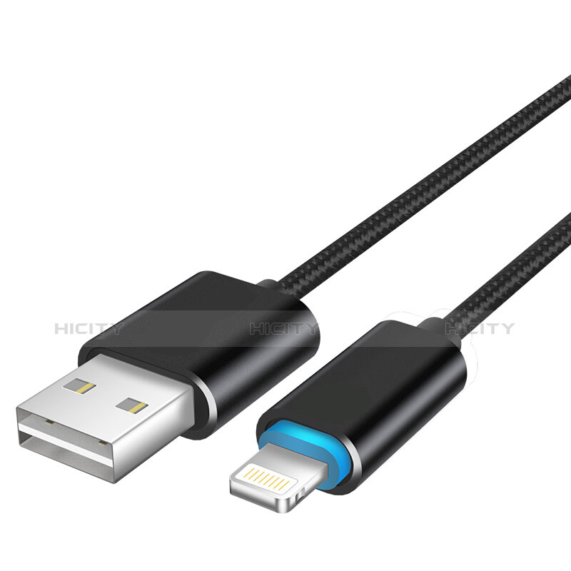 Cavo da USB a Cavetto Ricarica Carica L13 per Apple iPad 10.2 (2020) Nero