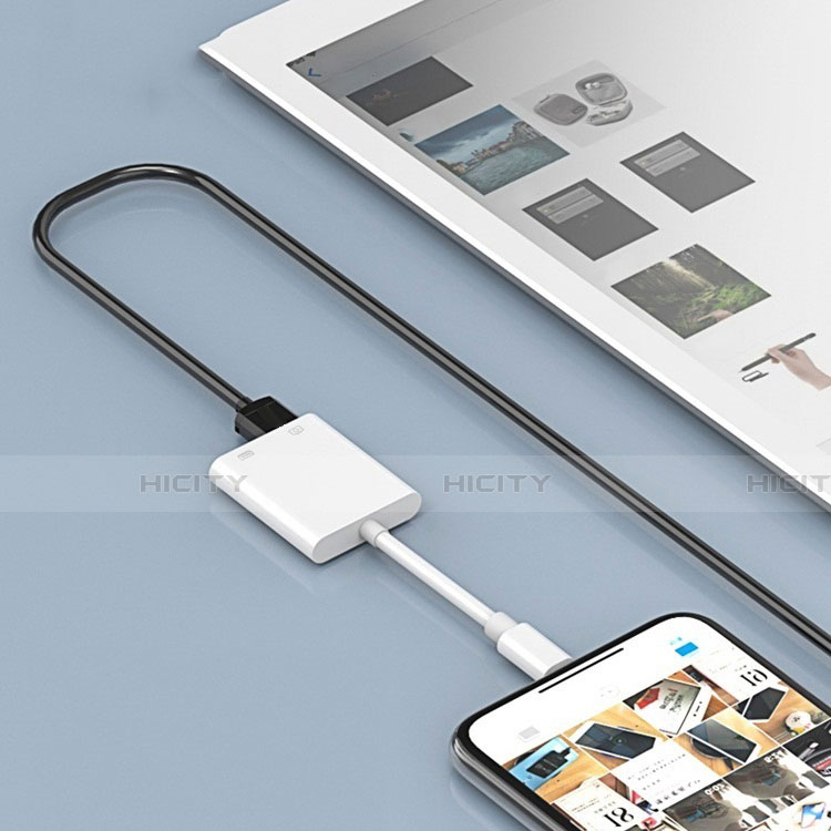 Cavo Lightning a USB OTG H01 per Apple iPad 10.2 (2020) Bianco