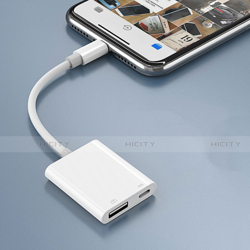 Cavo Lightning a USB OTG H01 per Apple iPad Air 10.9 (2020) Bianco