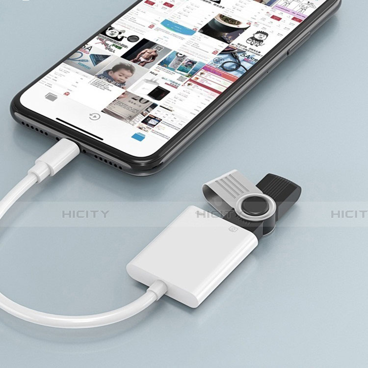 Cavo Lightning a USB OTG H01 per Apple iPad New Air (2019) Bianco