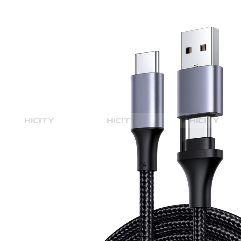 Cavo Type-C USB-C a Type-C USB-C 100W H01 per Apple iPad Air 5 10.9 (2022) Grigio Scuro