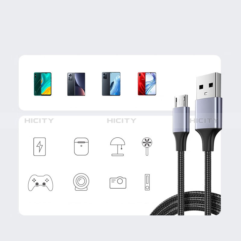 Cavo USB 2.0 Android Universale 2A H01 per Apple iPad Pro 12.9 (2021) Grigio