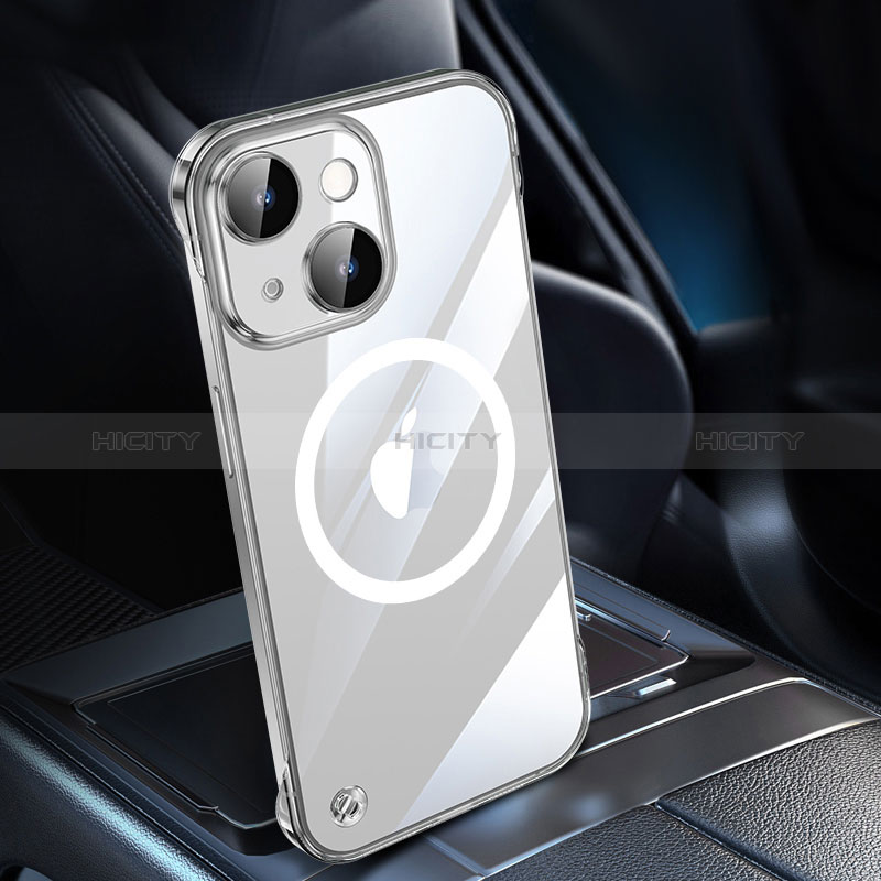 Cover Crystal Trasparente Rigida Cover con Mag-Safe Magnetic QC1 per Apple iPhone 14 Chiaro