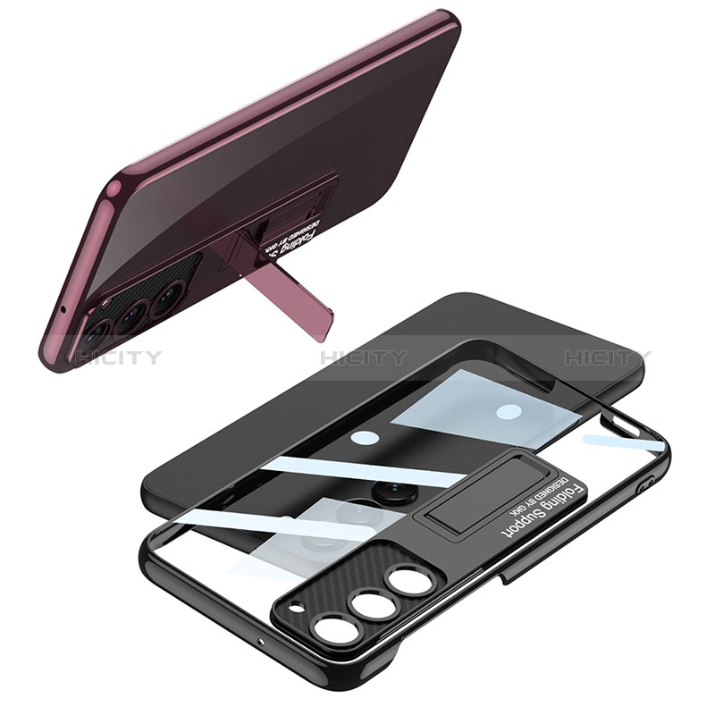 Cover Crystal Trasparente Rigida Cover con Supporto AC1 per Samsung Galaxy S21 Plus 5G