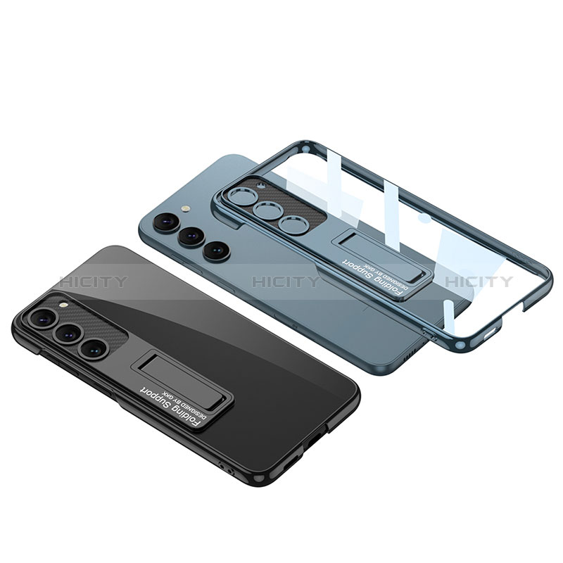 Cover Crystal Trasparente Rigida Cover con Supporto AC1 per Samsung Galaxy S22 5G