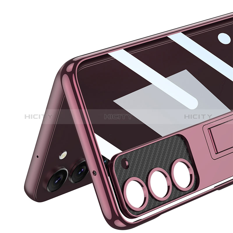 Cover Crystal Trasparente Rigida Cover con Supporto AC1 per Samsung Galaxy S22 5G