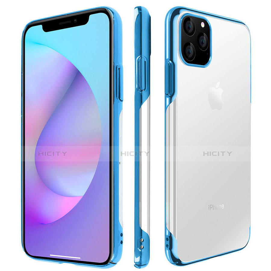 Cover Crystal Trasparente Rigida Cover H01 per Apple iPhone 11 Pro Max Blu