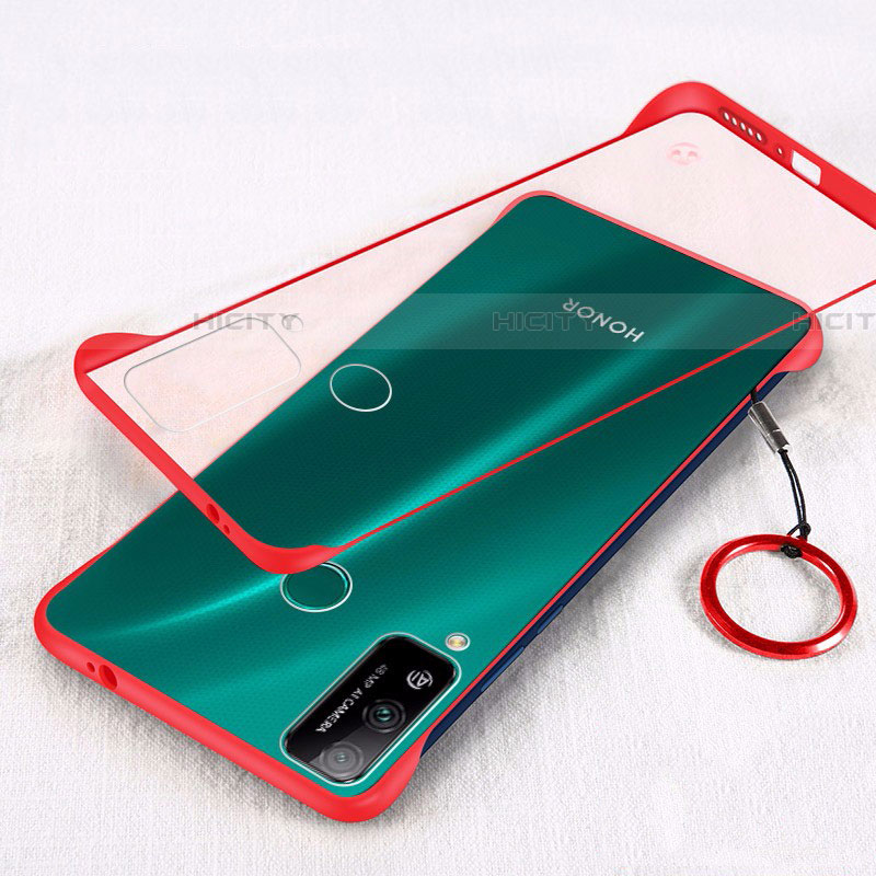 Cover Crystal Trasparente Rigida Cover H01 per Huawei Honor Play4T Rosso