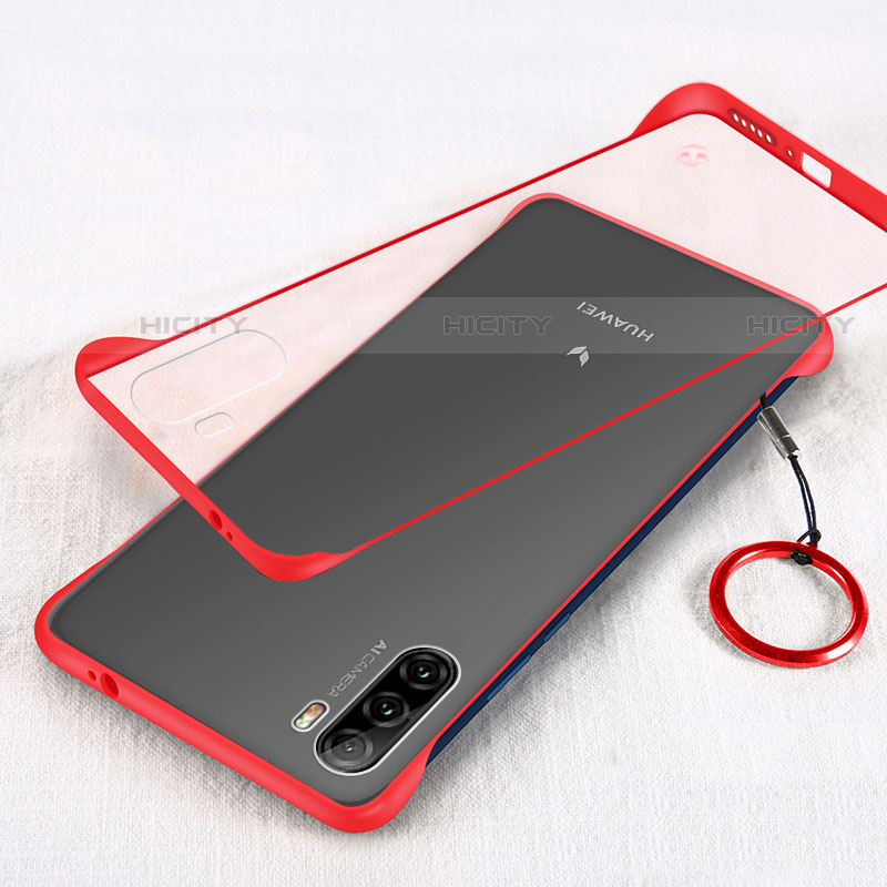 Cover Crystal Trasparente Rigida Cover H01 per Huawei Mate 40 Lite 5G Rosso