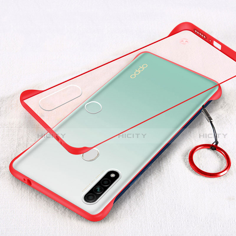 Cover Crystal Trasparente Rigida Cover H01 per Oppo A31 Rosso