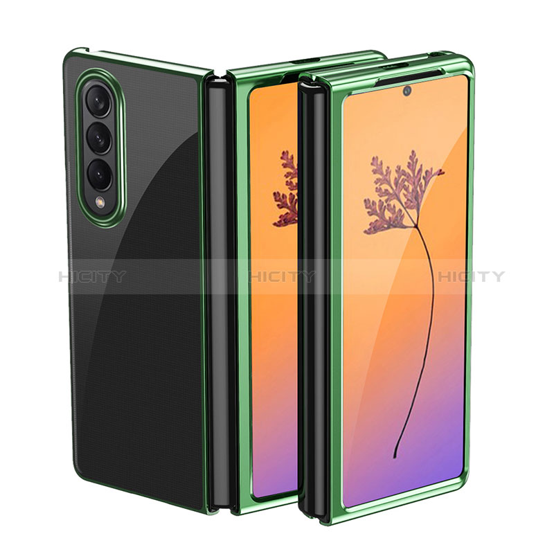 Cover Crystal Trasparente Rigida Cover H01 per Samsung Galaxy Z Fold3 5G Verde