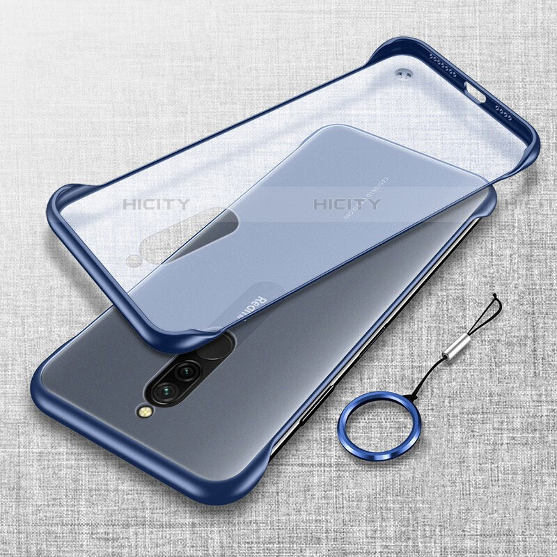 Cover Crystal Trasparente Rigida Cover H01 per Xiaomi Redmi 8 Blu