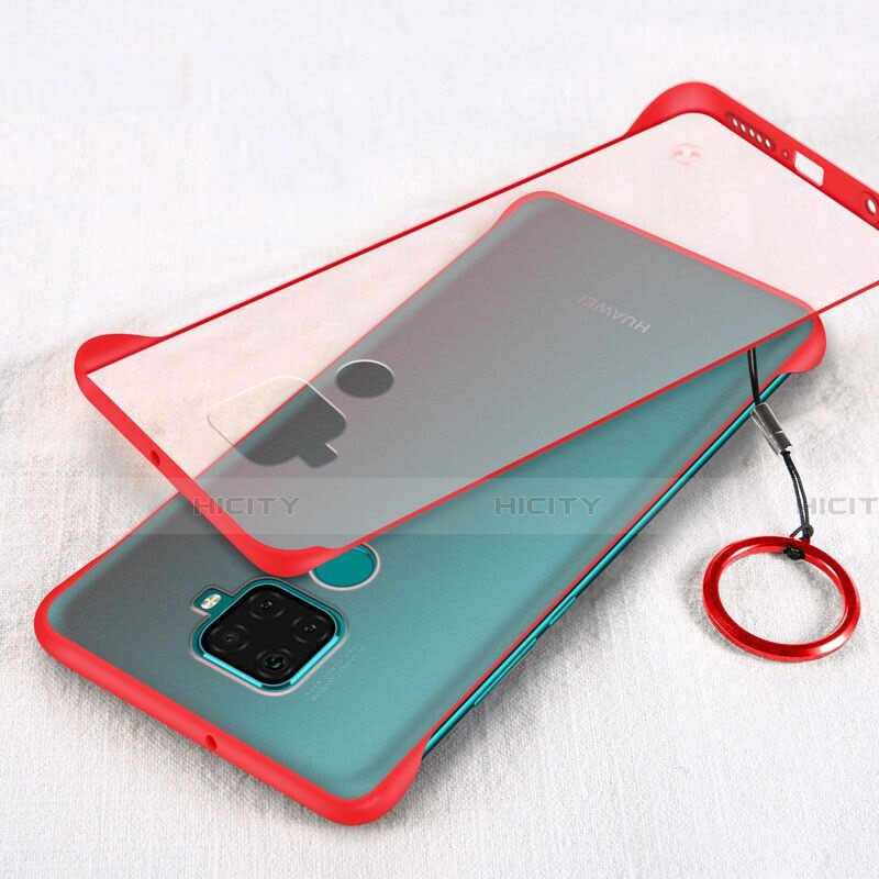 Cover Crystal Trasparente Rigida Cover H02 per Huawei Mate 30 Lite Rosso