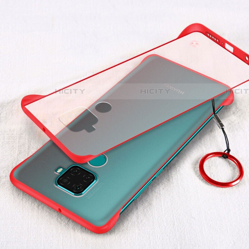 Cover Crystal Trasparente Rigida Cover H02 per Huawei Nova 5z Rosso