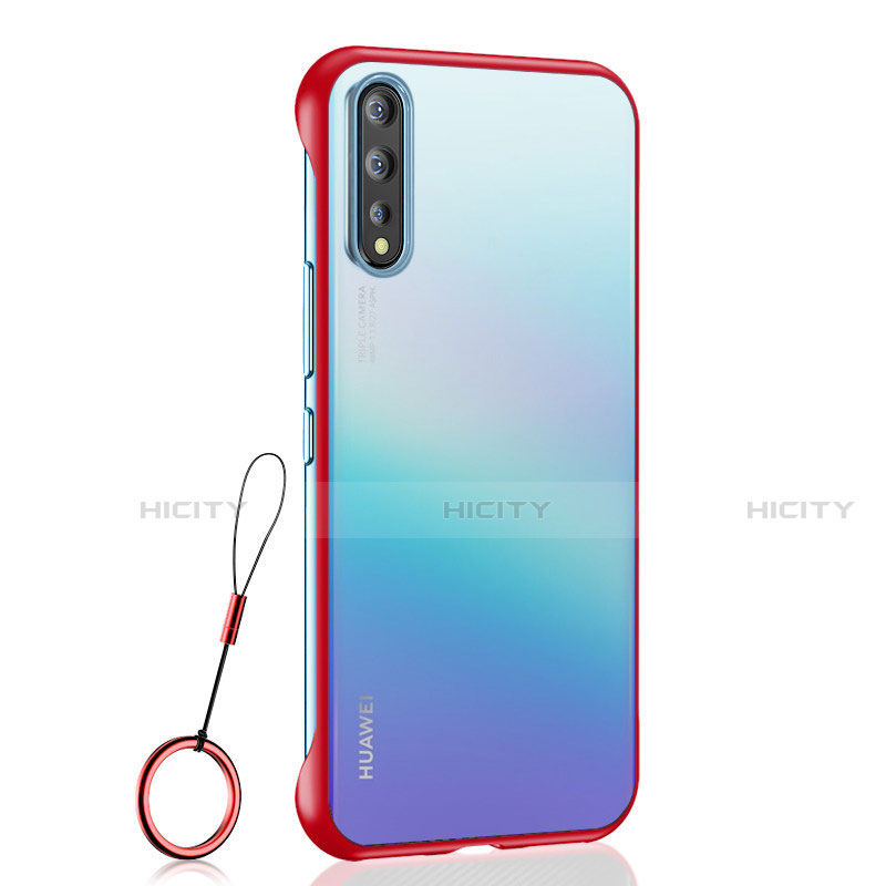 Cover Crystal Trasparente Rigida Cover H02 per Huawei Y8p Rosso