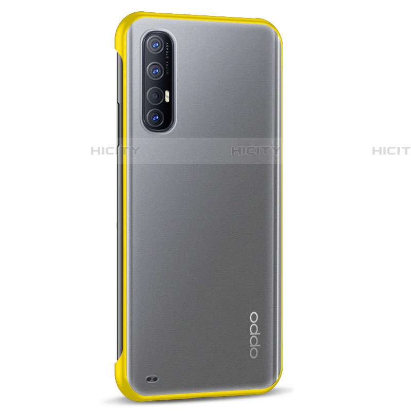 Cover Crystal Trasparente Rigida Cover H02 per Oppo Find X2 Neo Giallo