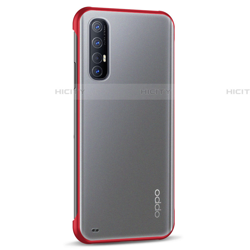 Cover Crystal Trasparente Rigida Cover H02 per Oppo Find X2 Neo Rosso