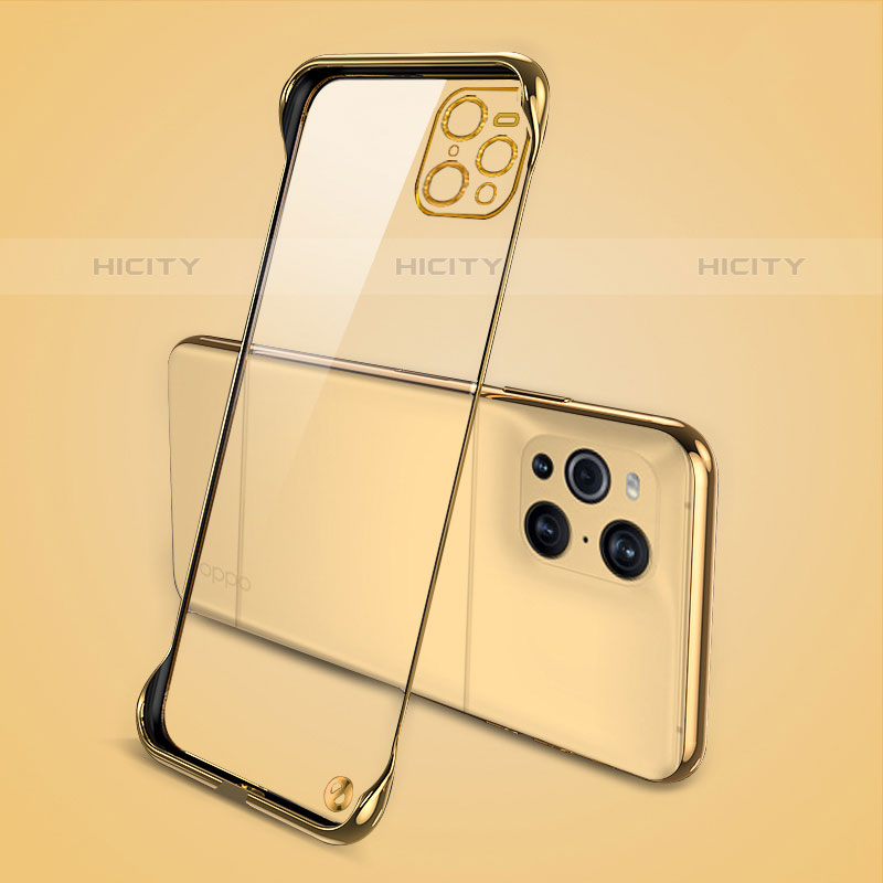 Cover Crystal Trasparente Rigida Cover H02 per Oppo Find X3 Pro 5G Oro