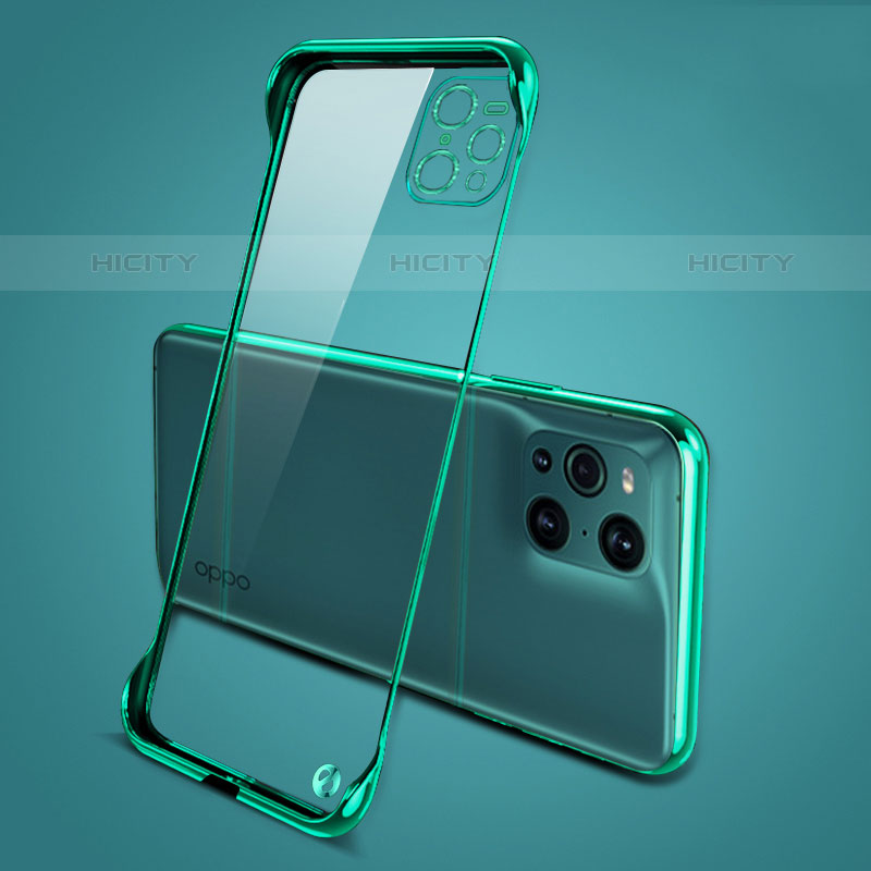 Cover Crystal Trasparente Rigida Cover H02 per Oppo Find X3 Pro 5G Verde