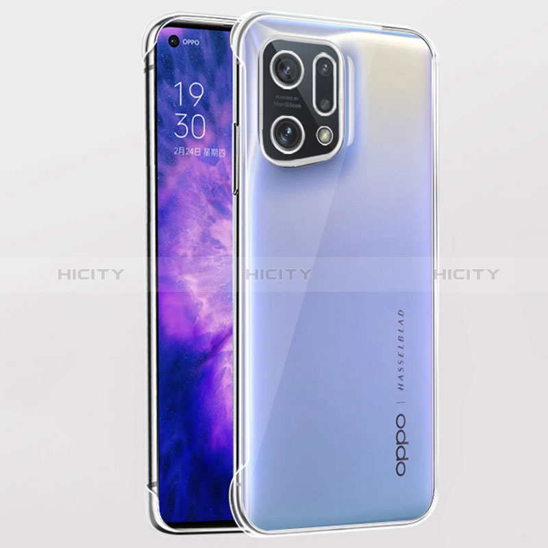 Cover Crystal Trasparente Rigida Cover H02 per Oppo Find X5 5G Chiaro