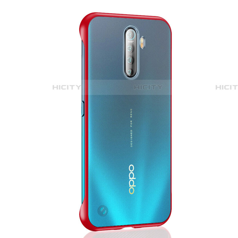 Cover Crystal Trasparente Rigida Cover H02 per Oppo Reno Ace Rosso