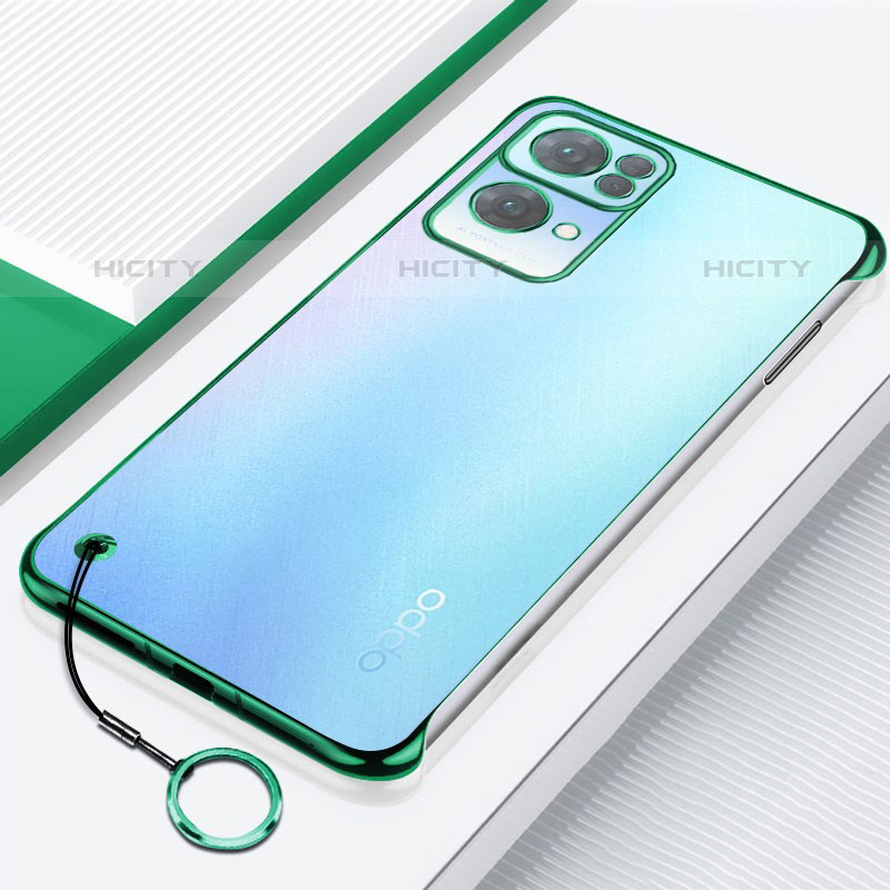 Cover Crystal Trasparente Rigida Cover H02 per Oppo Reno7 Pro 5G Verde