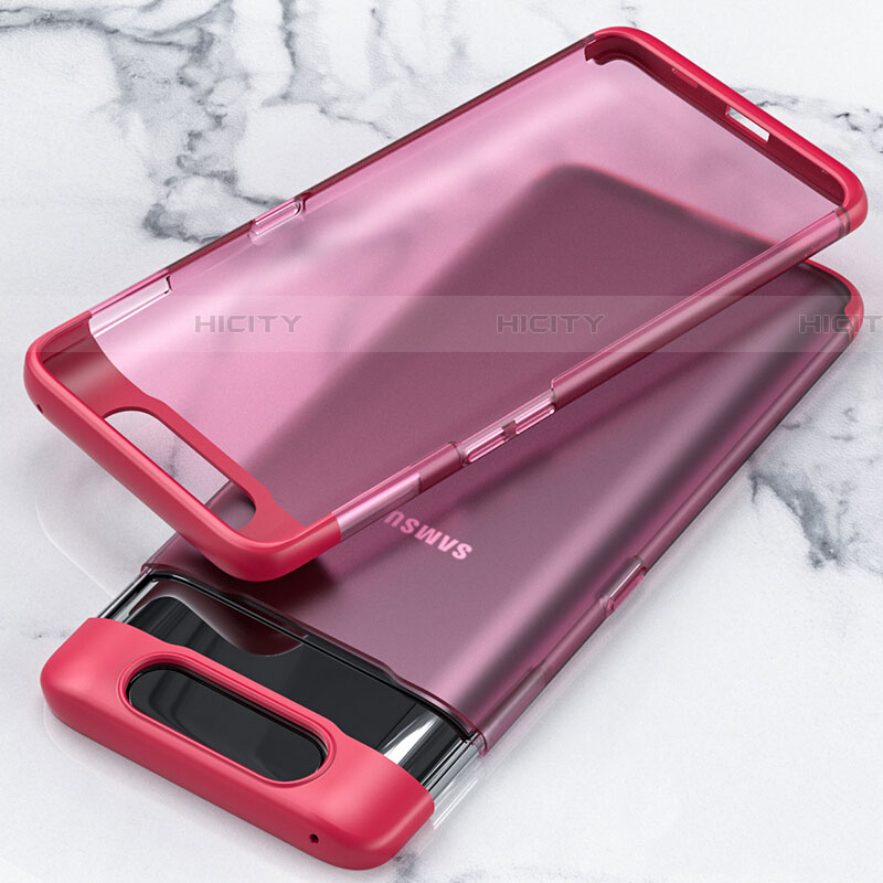 Cover Crystal Trasparente Rigida Cover H02 per Samsung Galaxy A90 4G Rosso