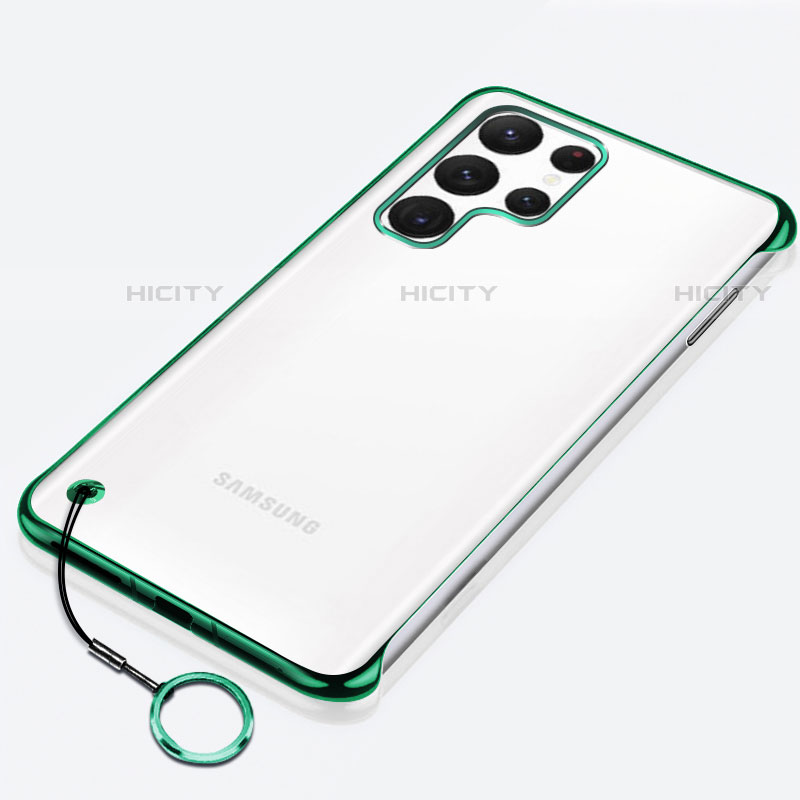 Cover Crystal Trasparente Rigida Cover H02 per Samsung Galaxy S21 Ultra 5G Verde