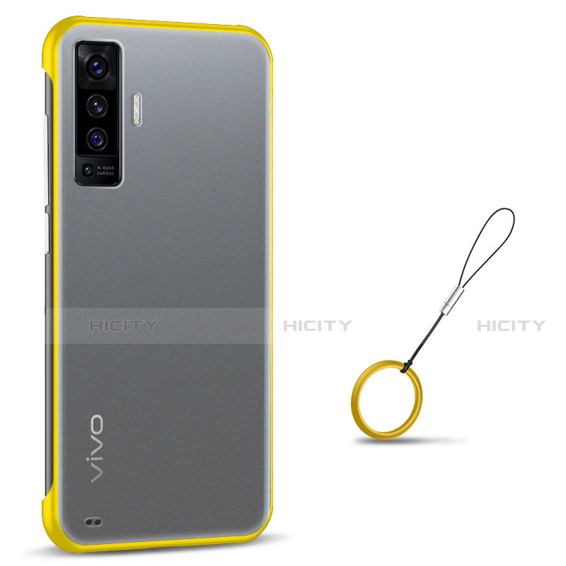 Cover Crystal Trasparente Rigida Cover H02 per Vivo X50 5G Giallo