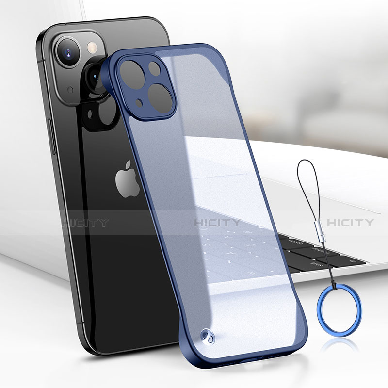 Cover Crystal Trasparente Rigida Cover H03 per Apple iPhone 13 Blu