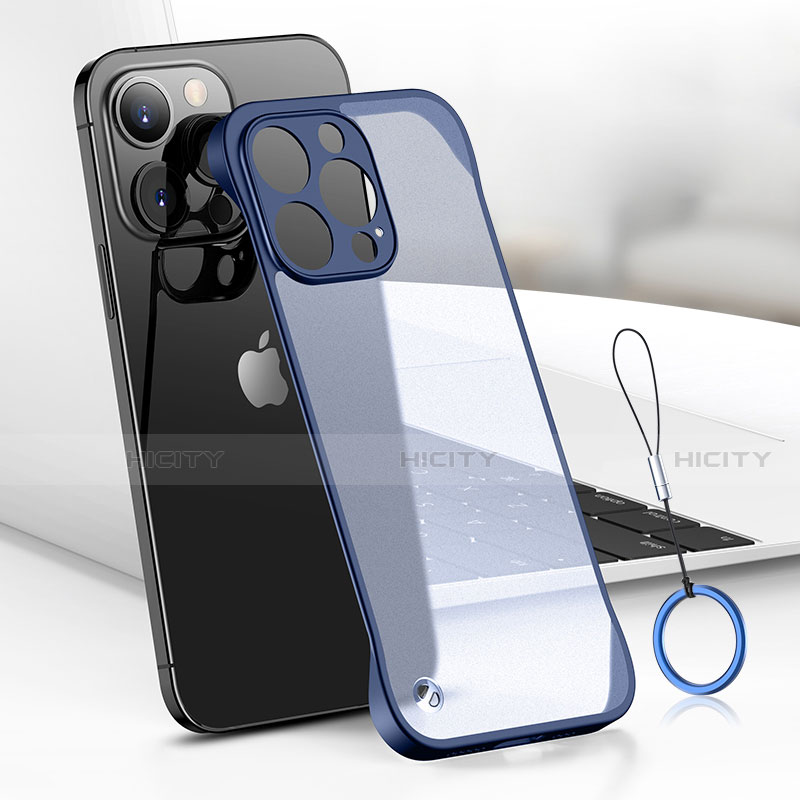 Cover Crystal Trasparente Rigida Cover H03 per Apple iPhone 15 Pro Blu