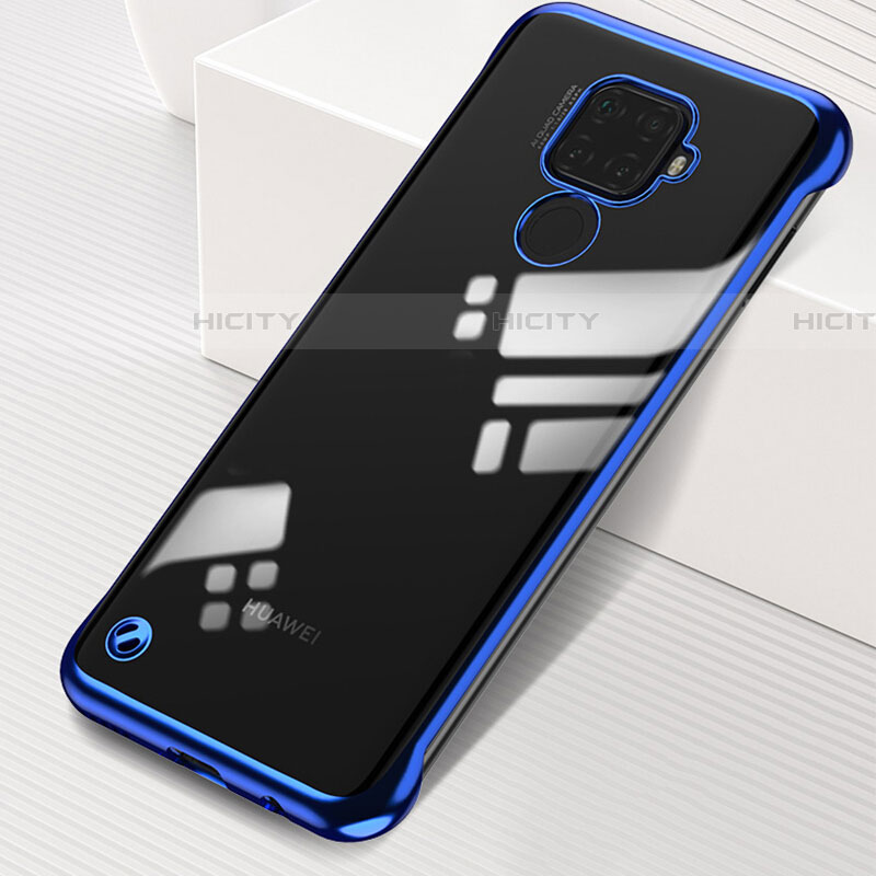 Cover Crystal Trasparente Rigida Cover H03 per Huawei Mate 30 Lite Blu