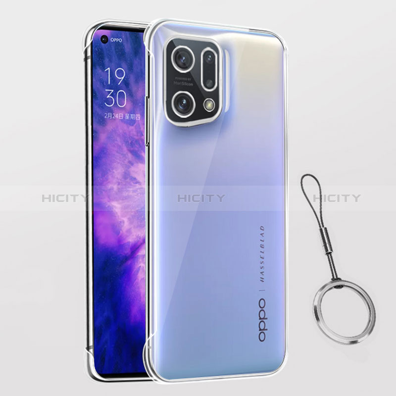 Cover Crystal Trasparente Rigida Cover H03 per Oppo Find X5 5G