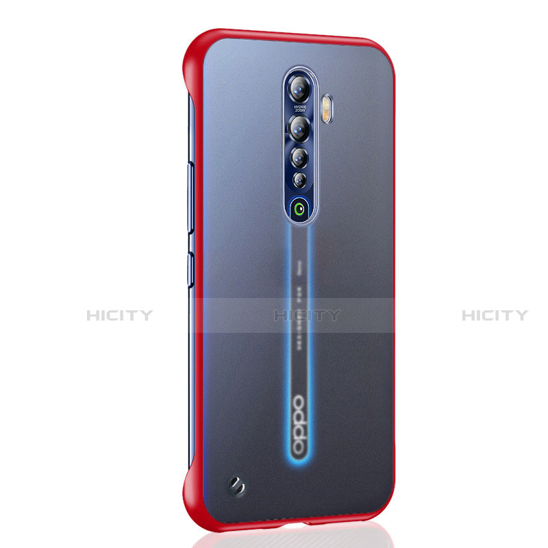 Cover Crystal Trasparente Rigida Cover H03 per Oppo Reno2 Rosso